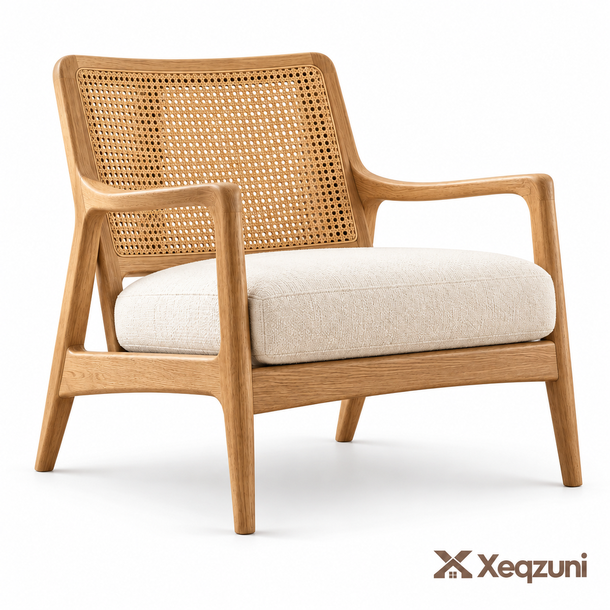 Xeqzuni™ Cane-Back Lounge Chair