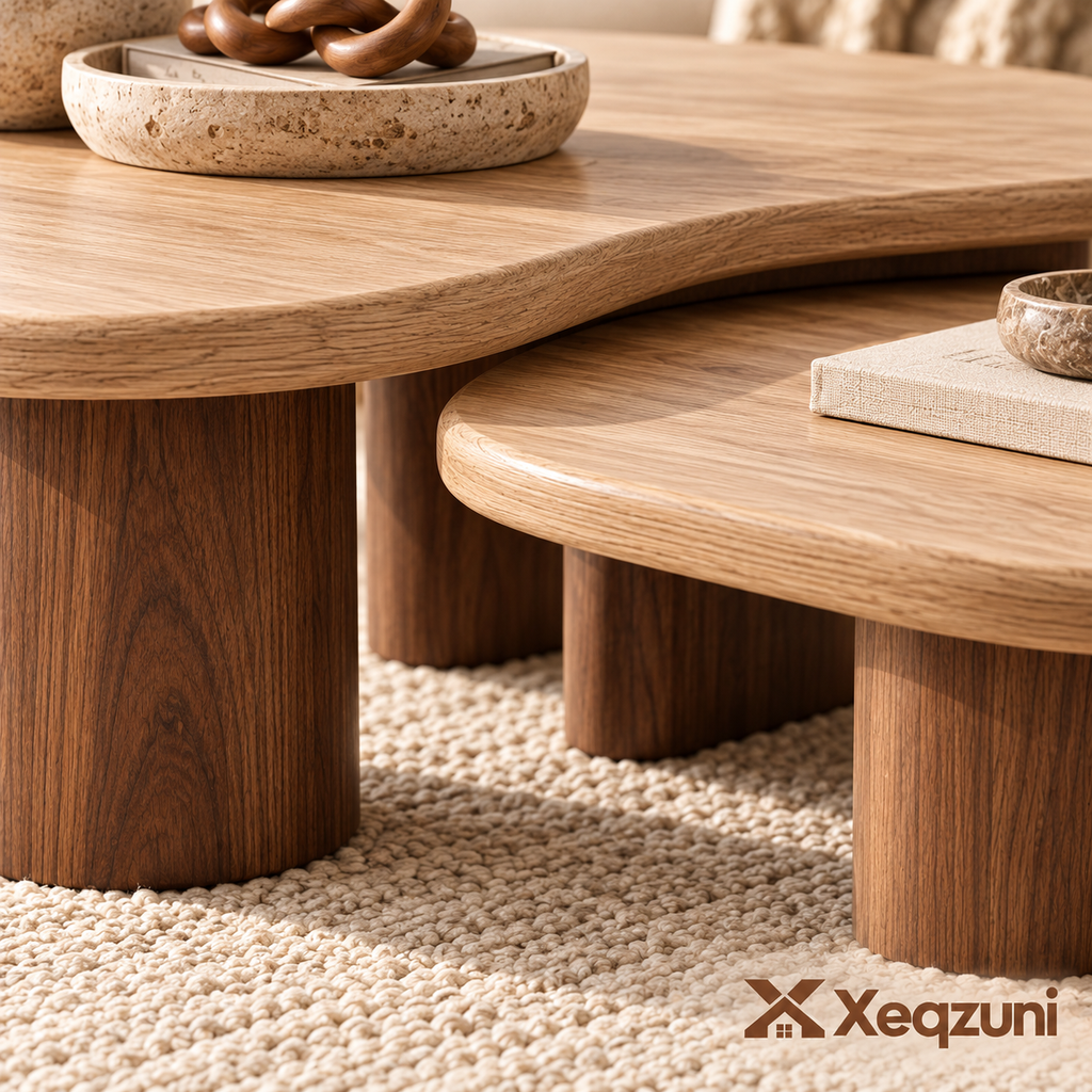 Xeqzuni™ Fluted Round Accent Side Table