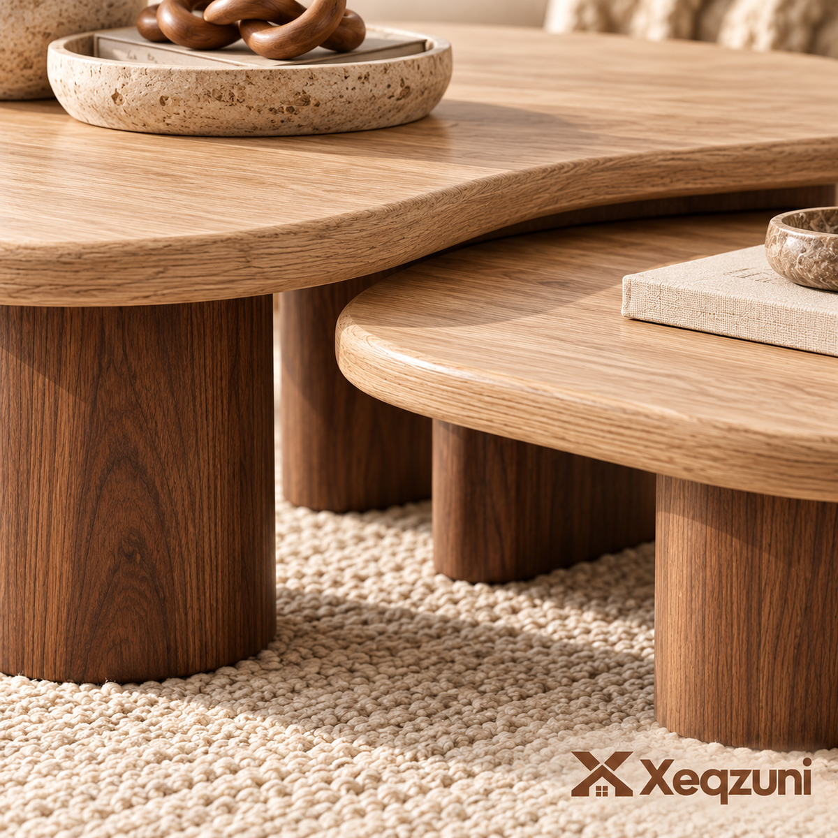 Xeqzuni™ Fluted Round Accent Side Table