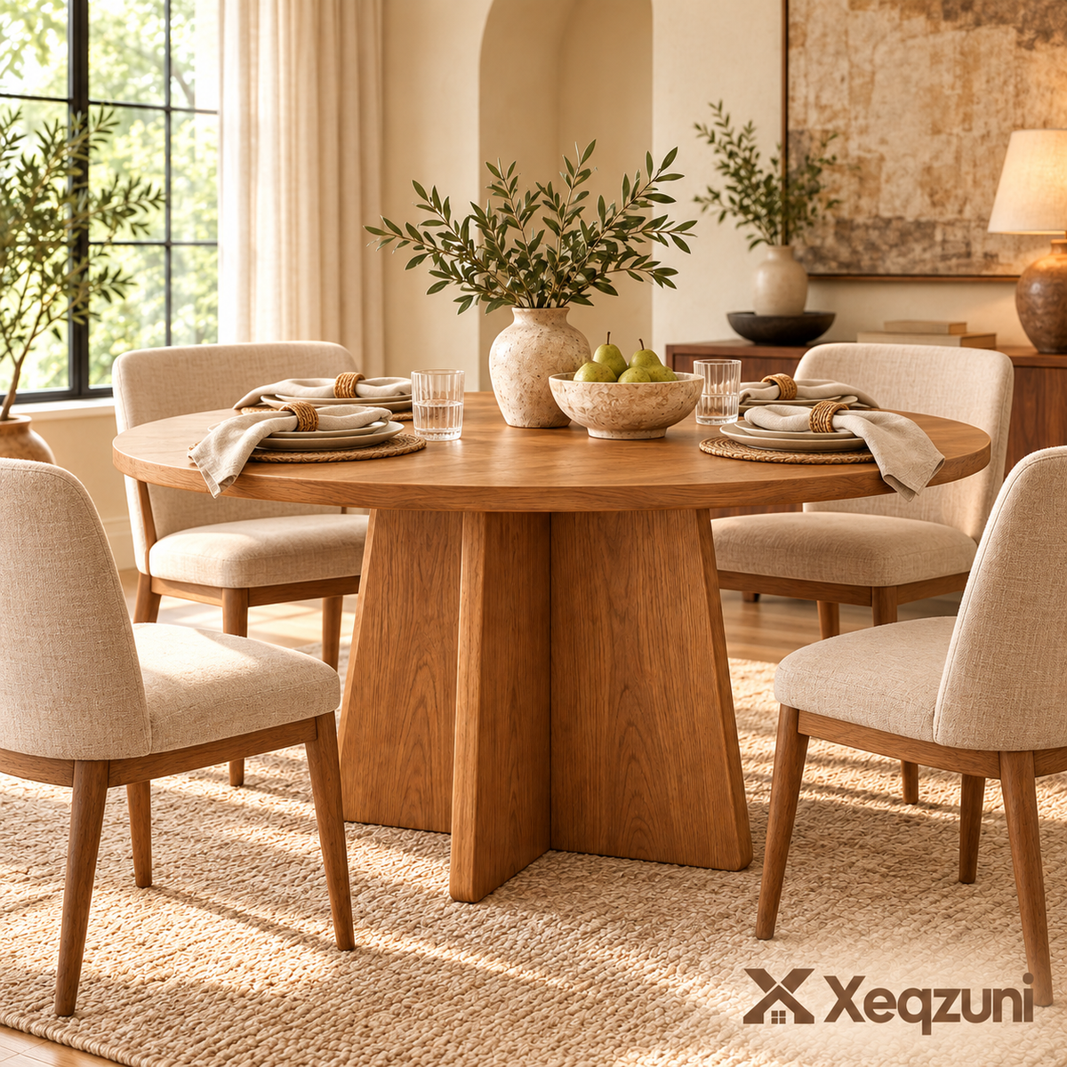 Xeqzuni™ Round Pedestal Dining Table