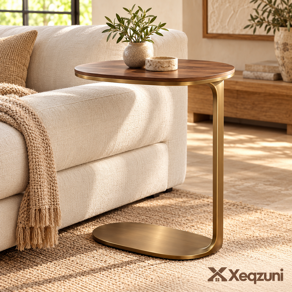 Xeqzuni™ Oval C-Shaped Side Table