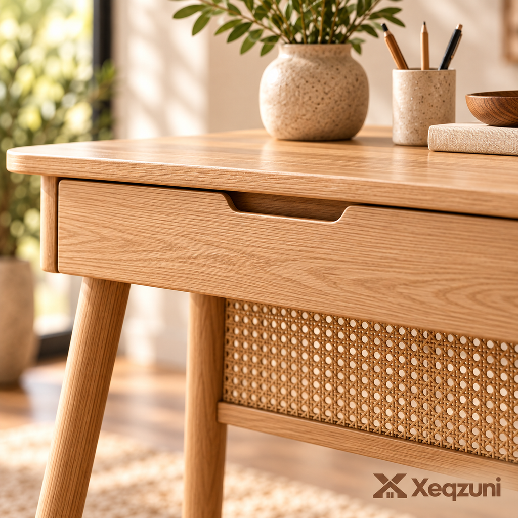 Xeqzuni™ Cane-Panel Writing Desk