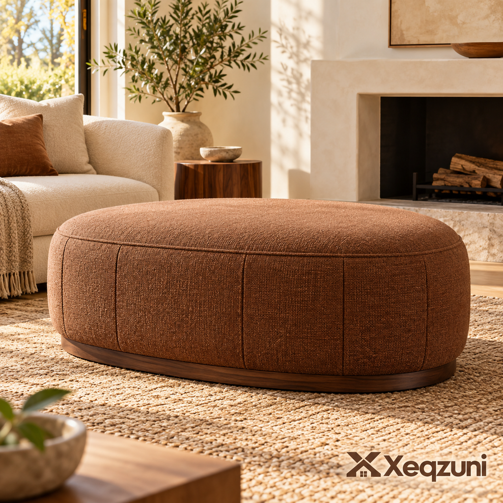 Xeqzuni™ Oval Upholstered Ottoman