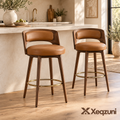 Xeqzuni™ Caramel Counter Stools, Set of 2