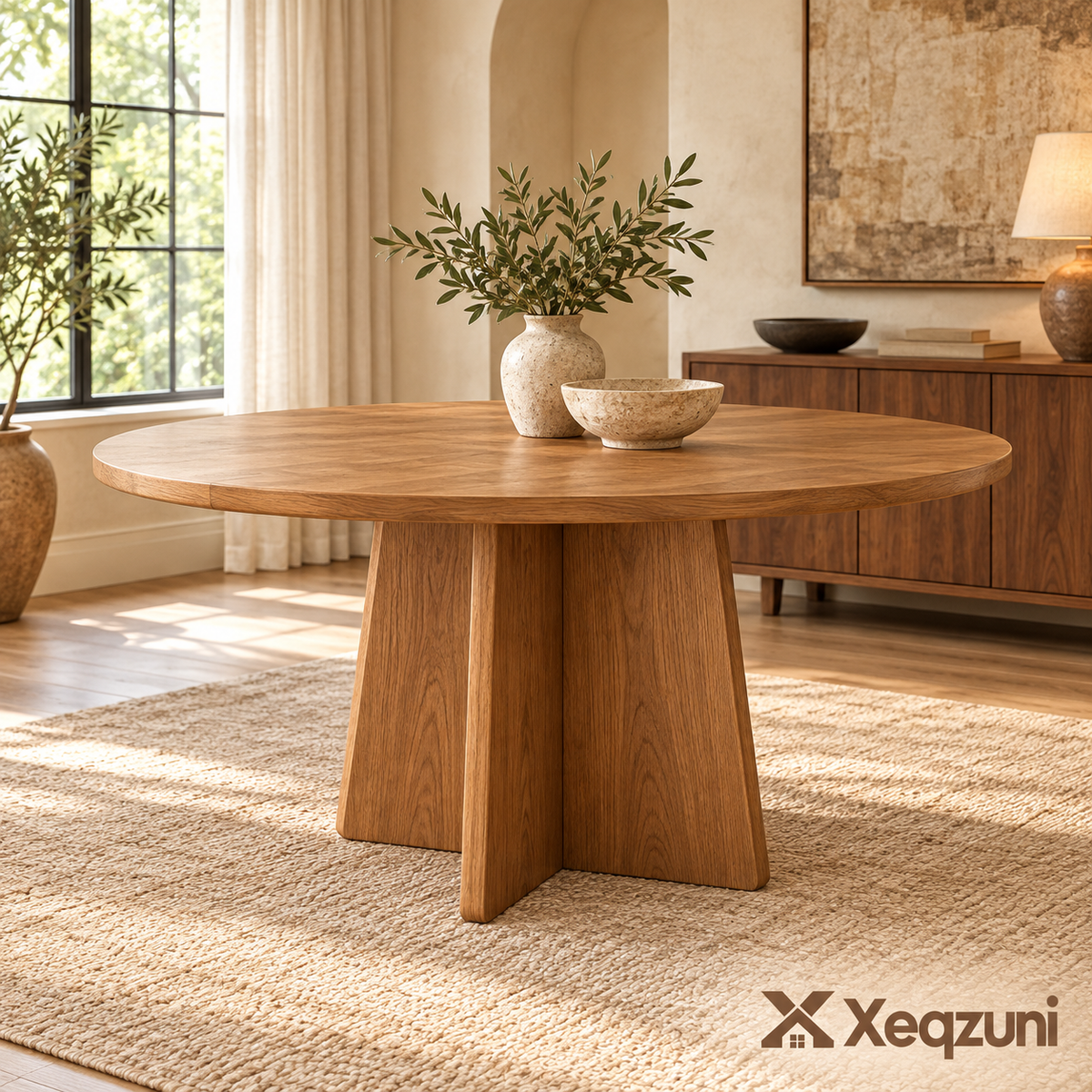 Xeqzuni™ Round Pedestal Dining Table