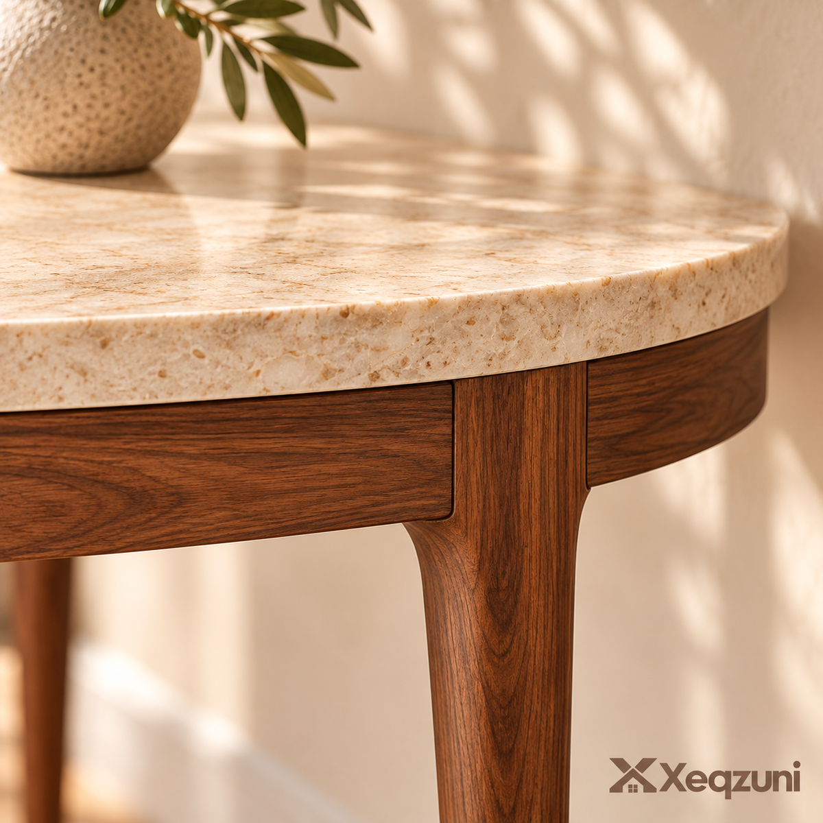 Xeqzuni™ Half-Moon Console Table